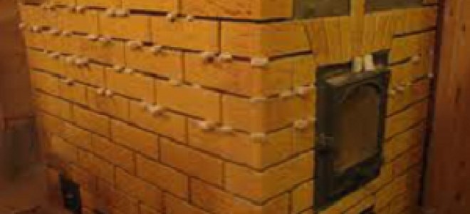 Отделка печи керамической плиткой