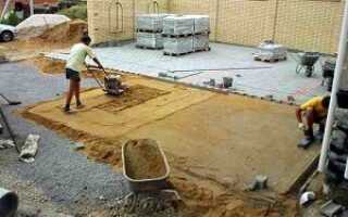 Укладка тротуарной плитки на даче