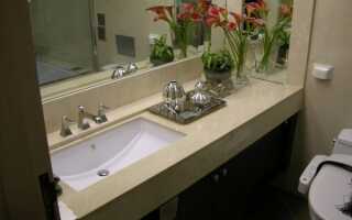 Как сделать столешницу в ванной под раковину своими руками?