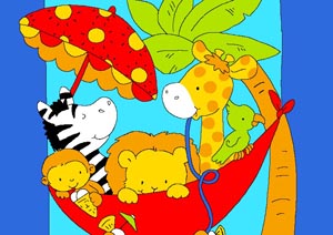 Детские рисунки на ковровом покрытии