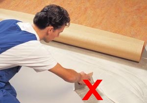 Укладка линолеума без использования клея