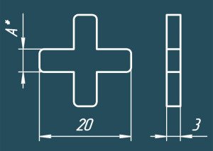 размеры крестика