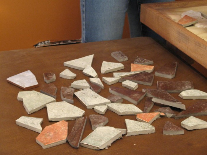 Сортировка осколков.