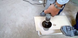 сверление плитки коронкой