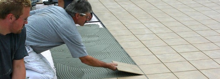 укладка плитки на улице