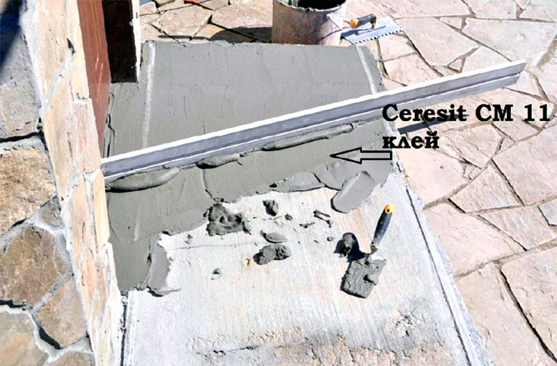 стяжка из плиточного клея
