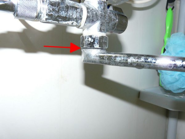 Место протечки 