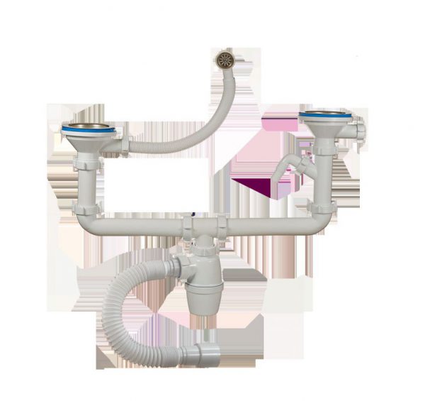 Сифон для двойной мойки