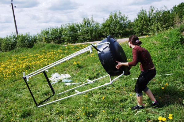 Установка кабинки на возвышении