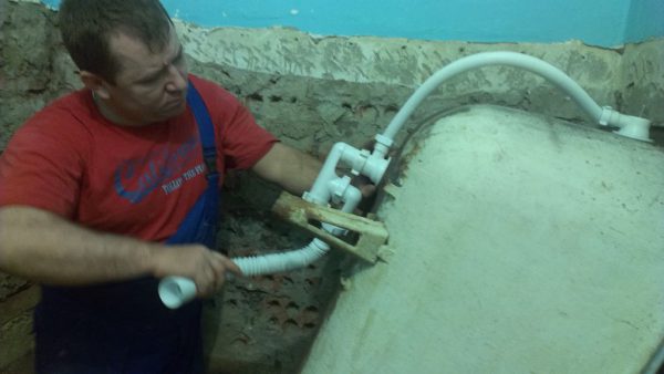 Установка сифона