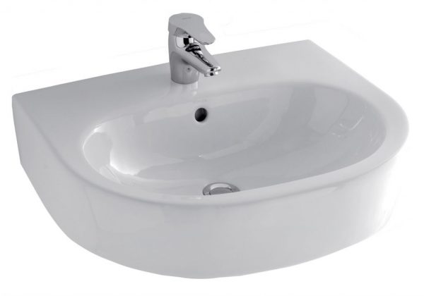 Раковина с центральным сливом 